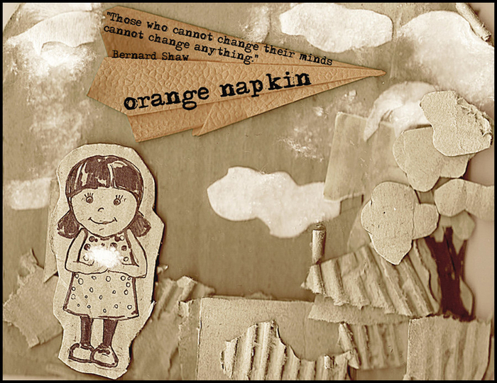 orange napkin