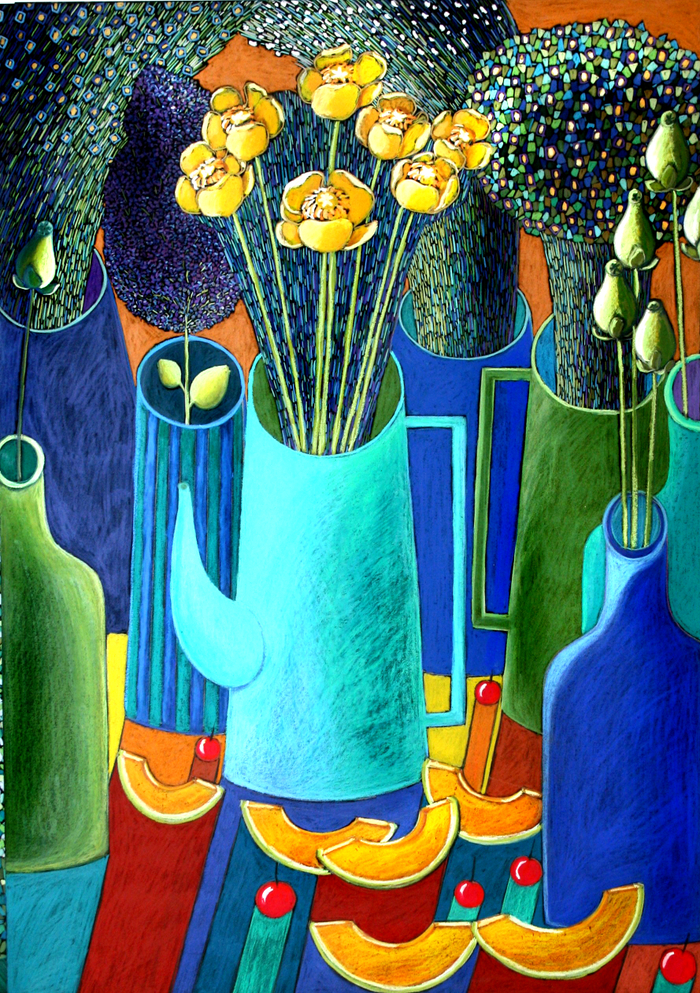 Натюр с дынями.