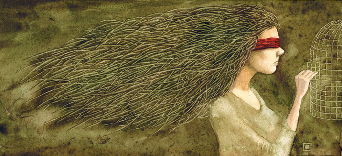 Открыв дверцу клетки, обнаружишь что в ней никого нет...