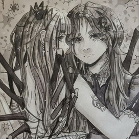 Девочки-пауки,инктобер