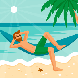 Лето солнце море пляж