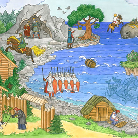 Иллюстрация к книге "В тридевятом царстве".