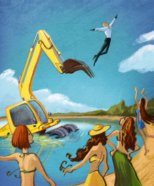 Летний танец с экскаватором