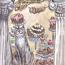 Иллюстрация для книжки про кота 