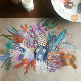 Эскиз графики настенной росписи