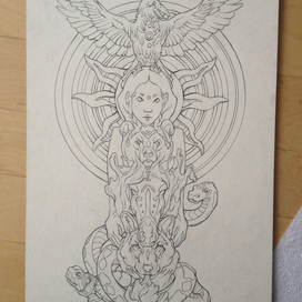 Тотем. Эскиз тату.