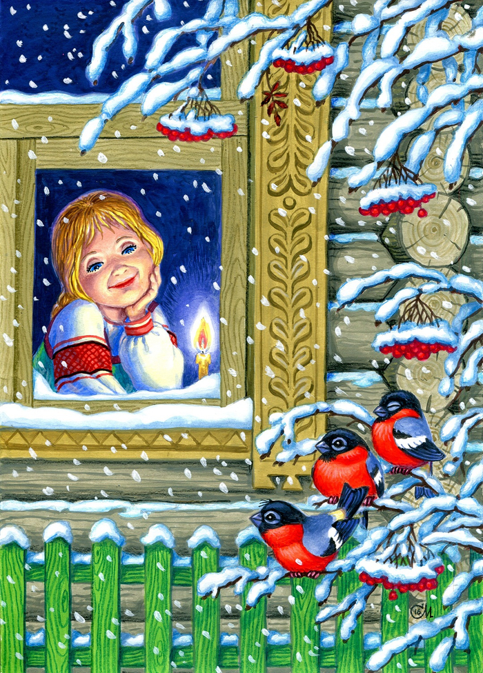 Снегири прилетели.