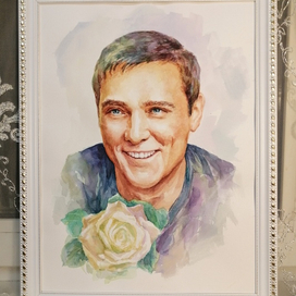 Портрет Ю.Шатунов акварель