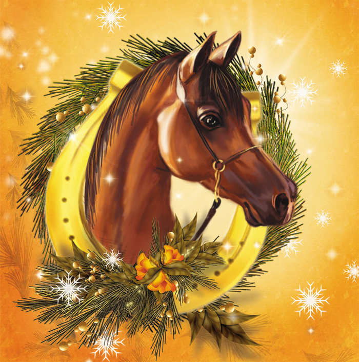 Лошадь на магнит