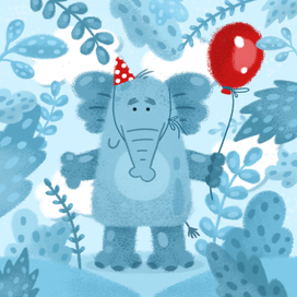 Голубой слоник