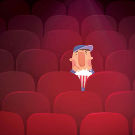 серия иллюстрация для сети кинотеатров "Монитор"