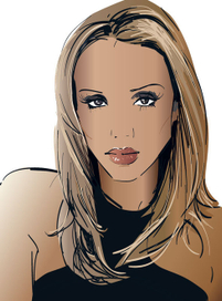 портрет по фото, Джессика Альба