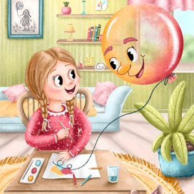 Иллюстрация к Детскому сборнику «Сказка на ночь « издательство Кубик 