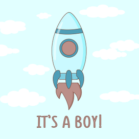 Открытка для новорожденного мальчика