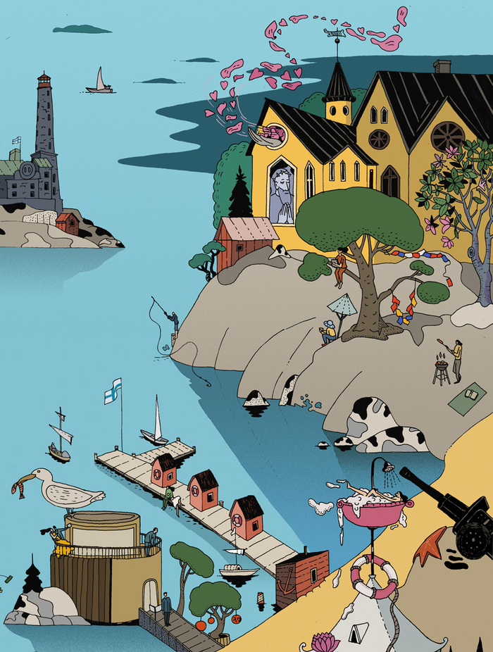 Плакат про город Ханко - детали  