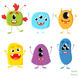 Монстрики для мобильной игры