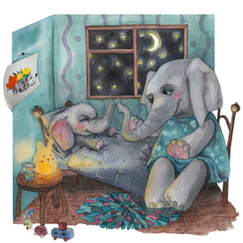 иллюстрация к рассказу Бонда Дарьи "Доброй ночи, Слонёнок"