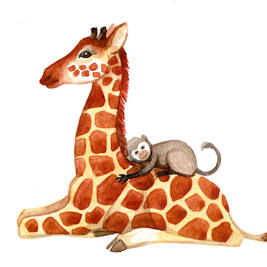 Титульная картинка для книги со стихами о животных