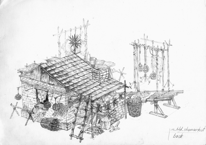 хижина шамана(вид сзади)