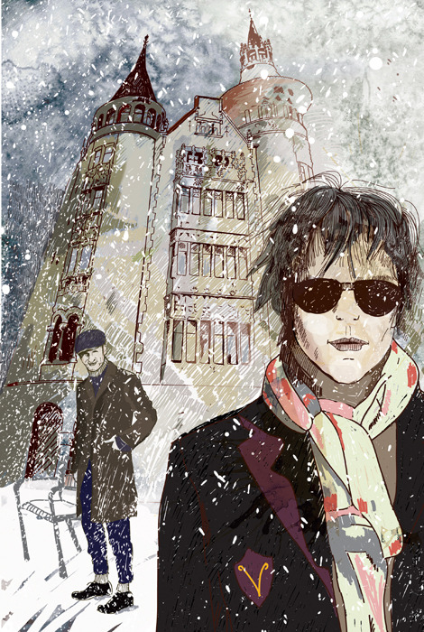 Иллюстрация для журнала "Сноб" в рубрику "Барселона"