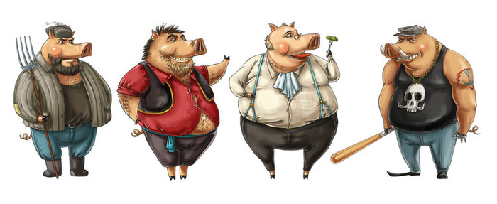 Персонажи для "Свинтуса"