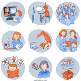 Иллюстрации для платформы дистанционного обучения