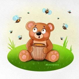 Мишка и пчелы