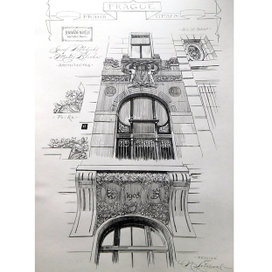 Рисунки по впечатлениям от Праги, 2017