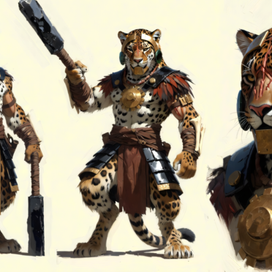 Концепт-арт: Воин-ягуар