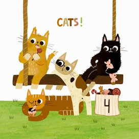 Книжка-картонка про счет (животные)