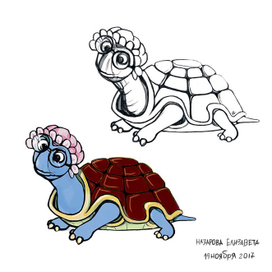 Эскиз. Черепаха.