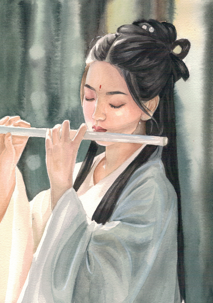 девушка с флейтой 