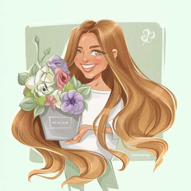 Character design Florist Girl