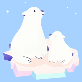 Клипарт "Зверята с полюсов" 1