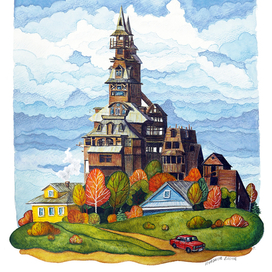 Дом Сутягина\ Деревянный небоскрёб