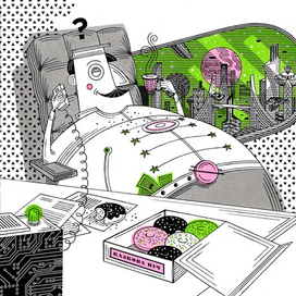 Иллюстрация к рассказу Р. Шекли "Запах мысли"