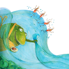 На пруду. Разворот