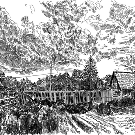 Деревенский пейзаж.