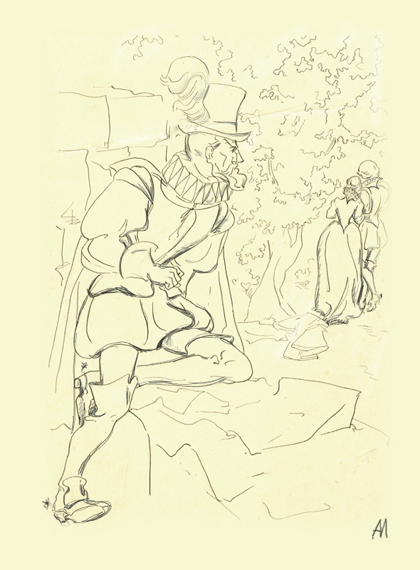 Иллюстрация. А.Дюма. Графиня де Монсоро