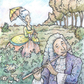 Мсье Де Мондонвиль пытается привлечь внимание мамзель Букон.