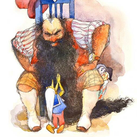 Иллюстрация к книге А.Толстого "Золотой ключик"