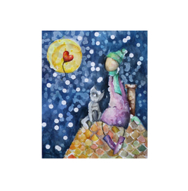 На крыше дома у него