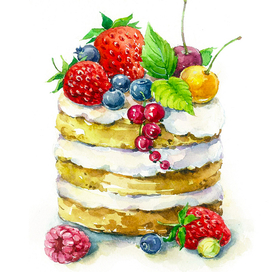 Десерт с ягодами