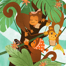 Енотная считалочка. Обезьянки