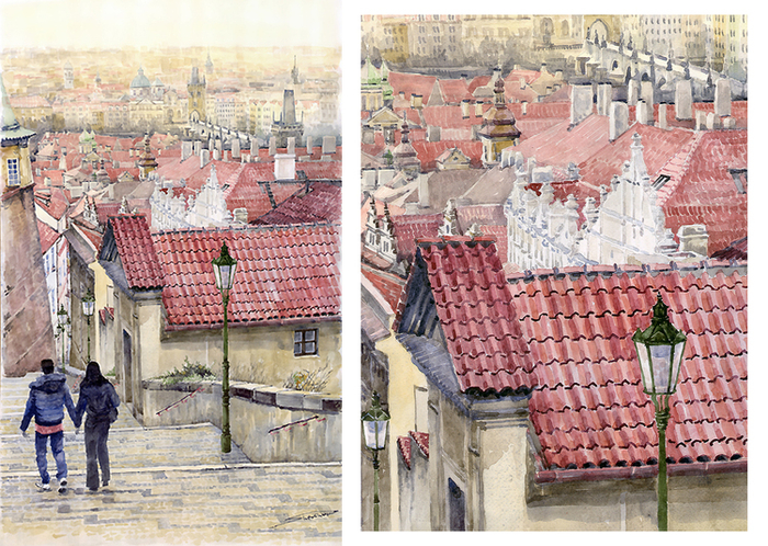 Prague Zamecky Schody 