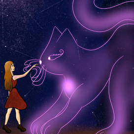 Девочка и её кот! 