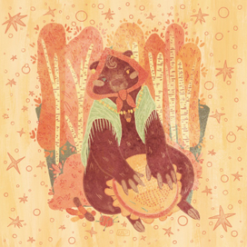 Медведь Вышивальщик и большой жёлудь