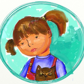 Девочка и кот