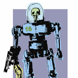 Комбинированная графика «Ретробот»