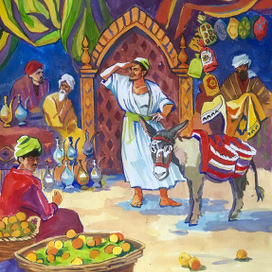 Повесть о Ходже Насреддине. Обложка. 